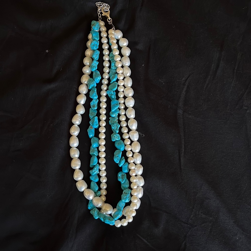 Ross Simon turquoise and pearl necklace